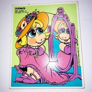 Vintage 1983 Baby Miss Piggy Toddler Puzzle Muppets Puzzle